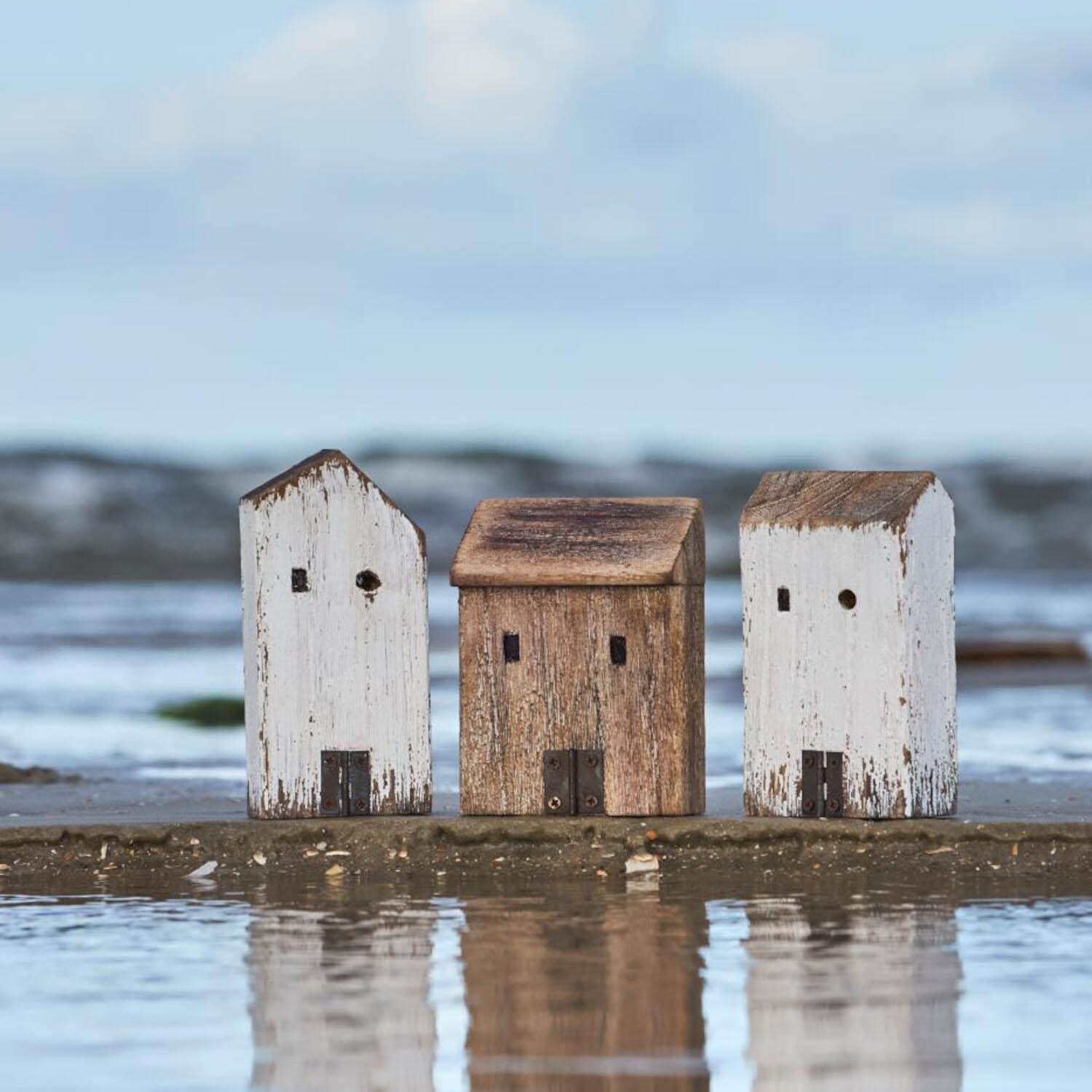 Deko-Haus "Nautico" im 3er-Set (Natur)