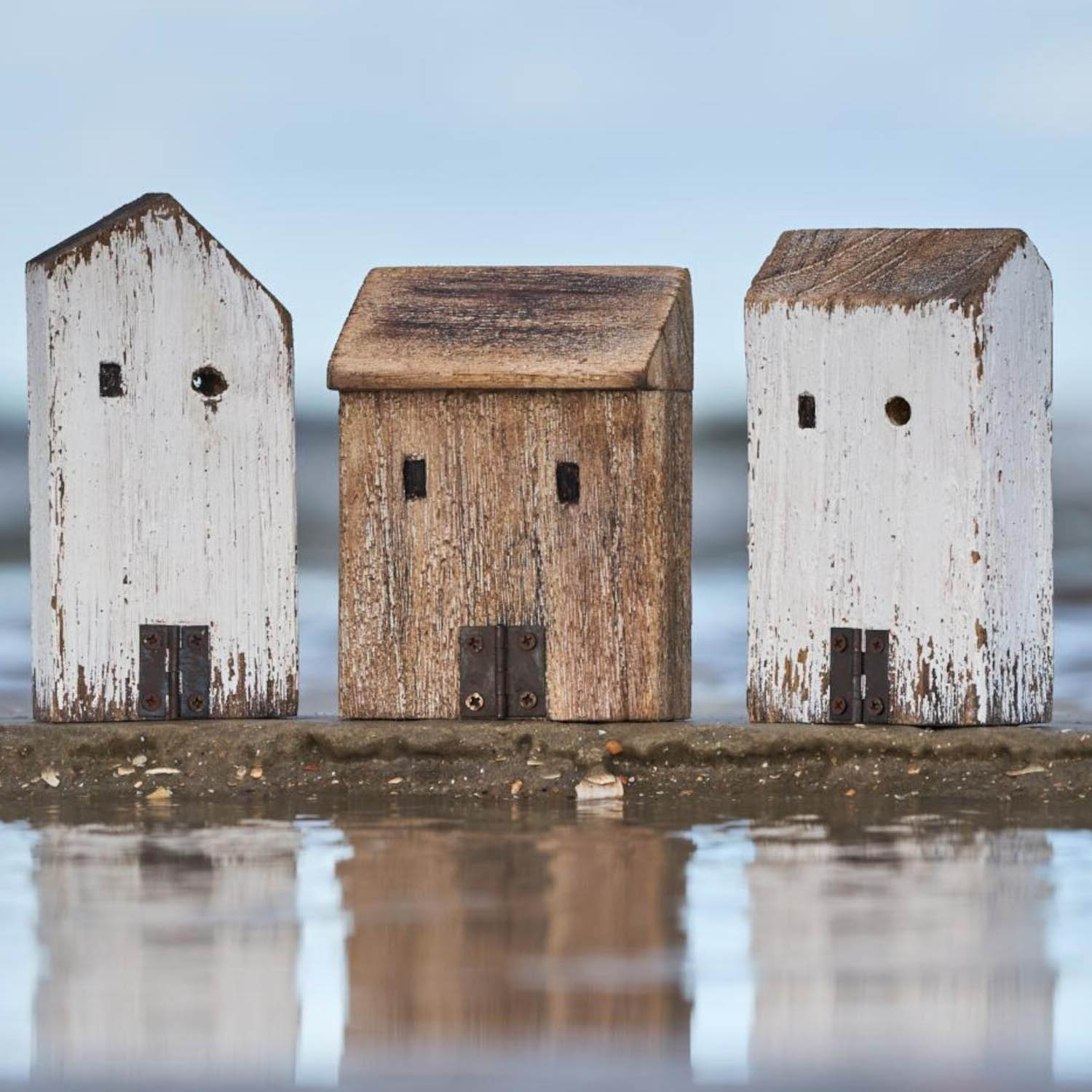 Deko-Haus "Nautico" im 3er-Set (Natur)