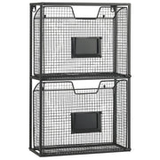 Zeitschriftenhalter mit 2 Fächern - 34x14,5x55 cm (Schwarz) Ib Laursen