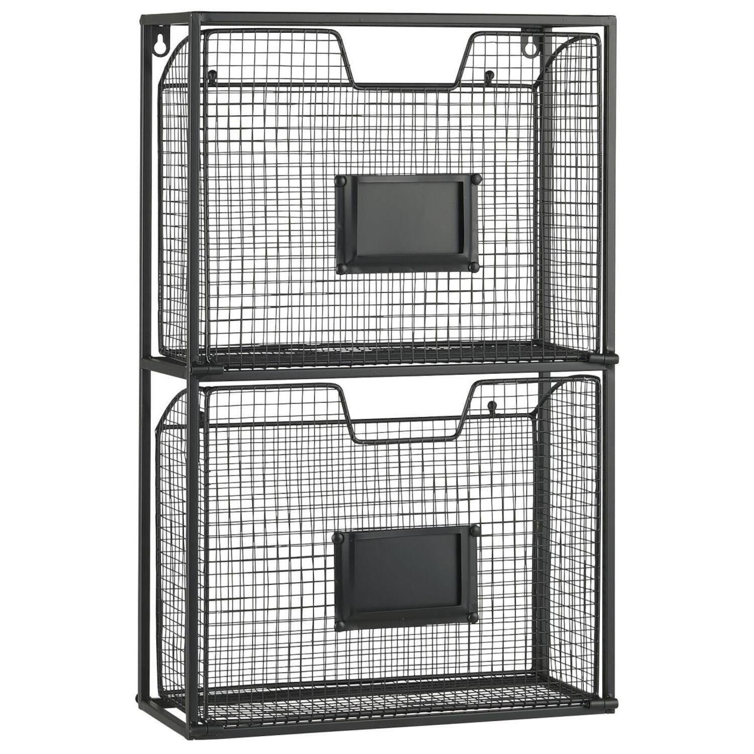 Zeitschriftenhalter mit 2 Fächern - 34x14,5x55 cm (Schwarz) Ib Laursen