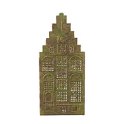 Kerzenhalter "Hausfassade Treppendach" (Messing)