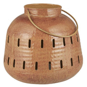 Laterne "Hurricane Berkane" - 20x18 cm (Braun)