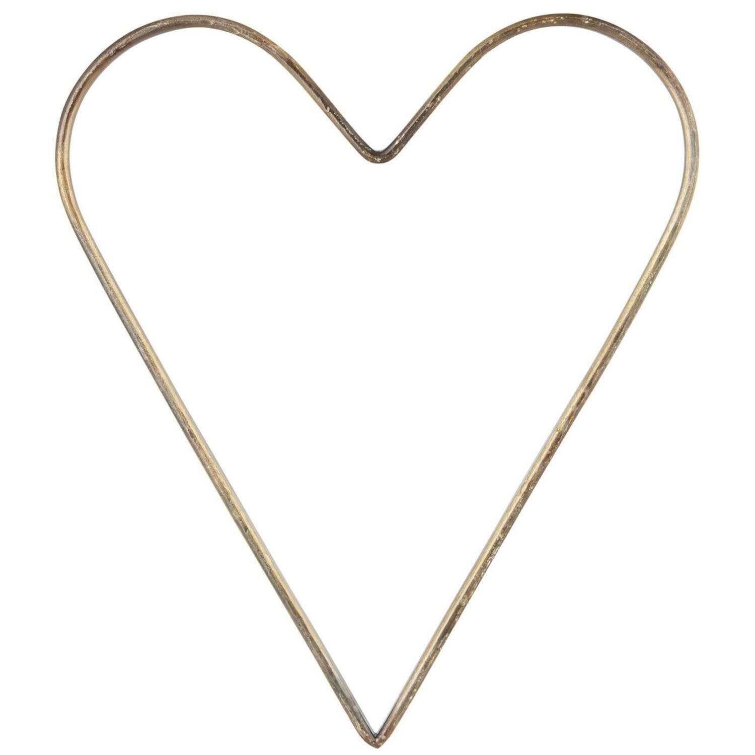 Weihnachtsdeko Herz "Stella" - 16,5x20 cm (Gold)