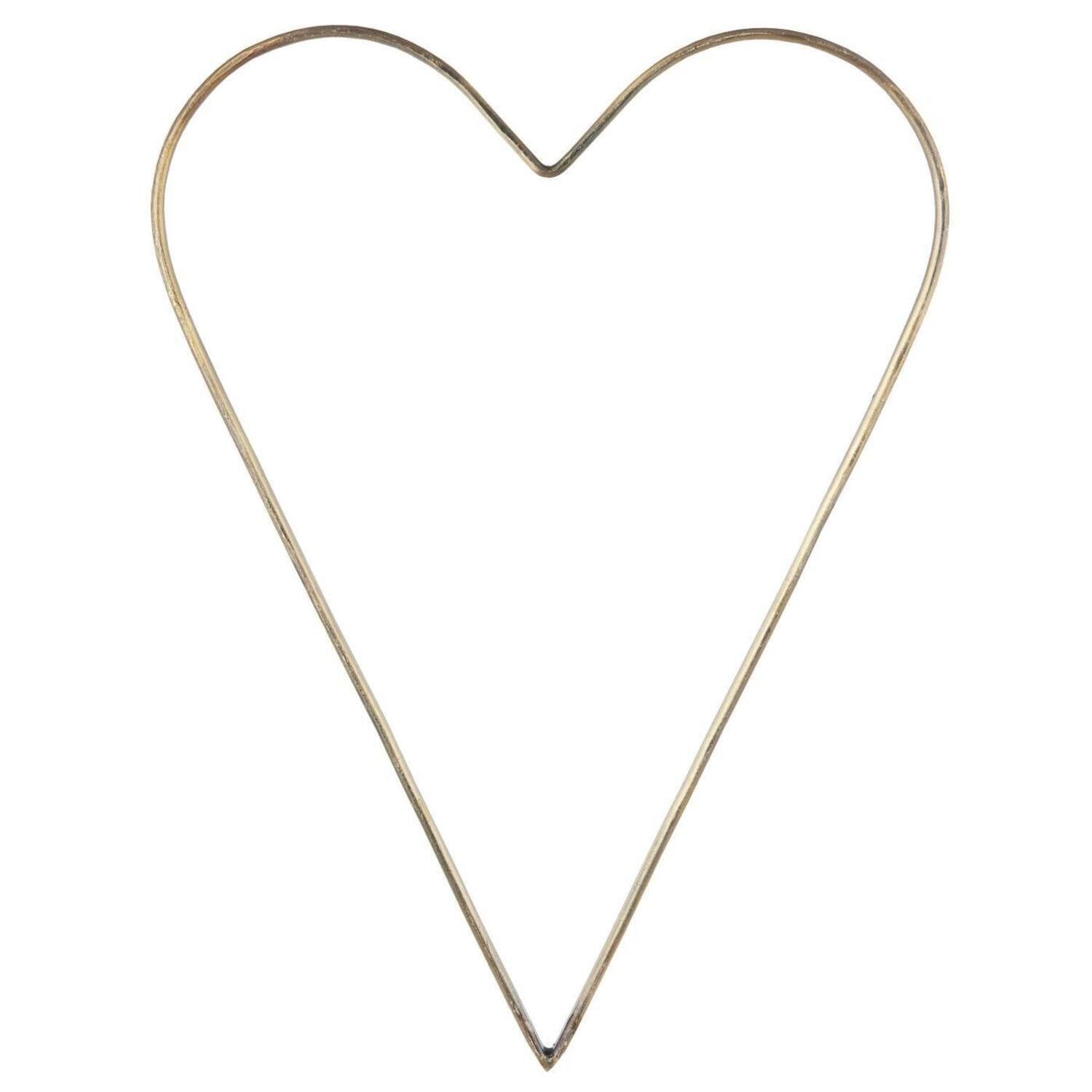 Weihnachtsdeko Herz "Stella" - 22,5x30 cm (Gold)