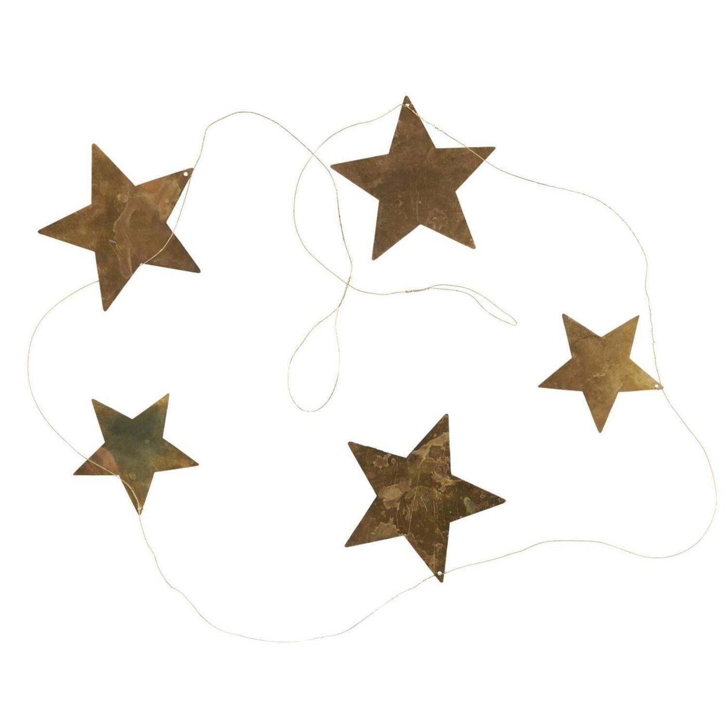 Girlande mit 5 Sternen (Gold)