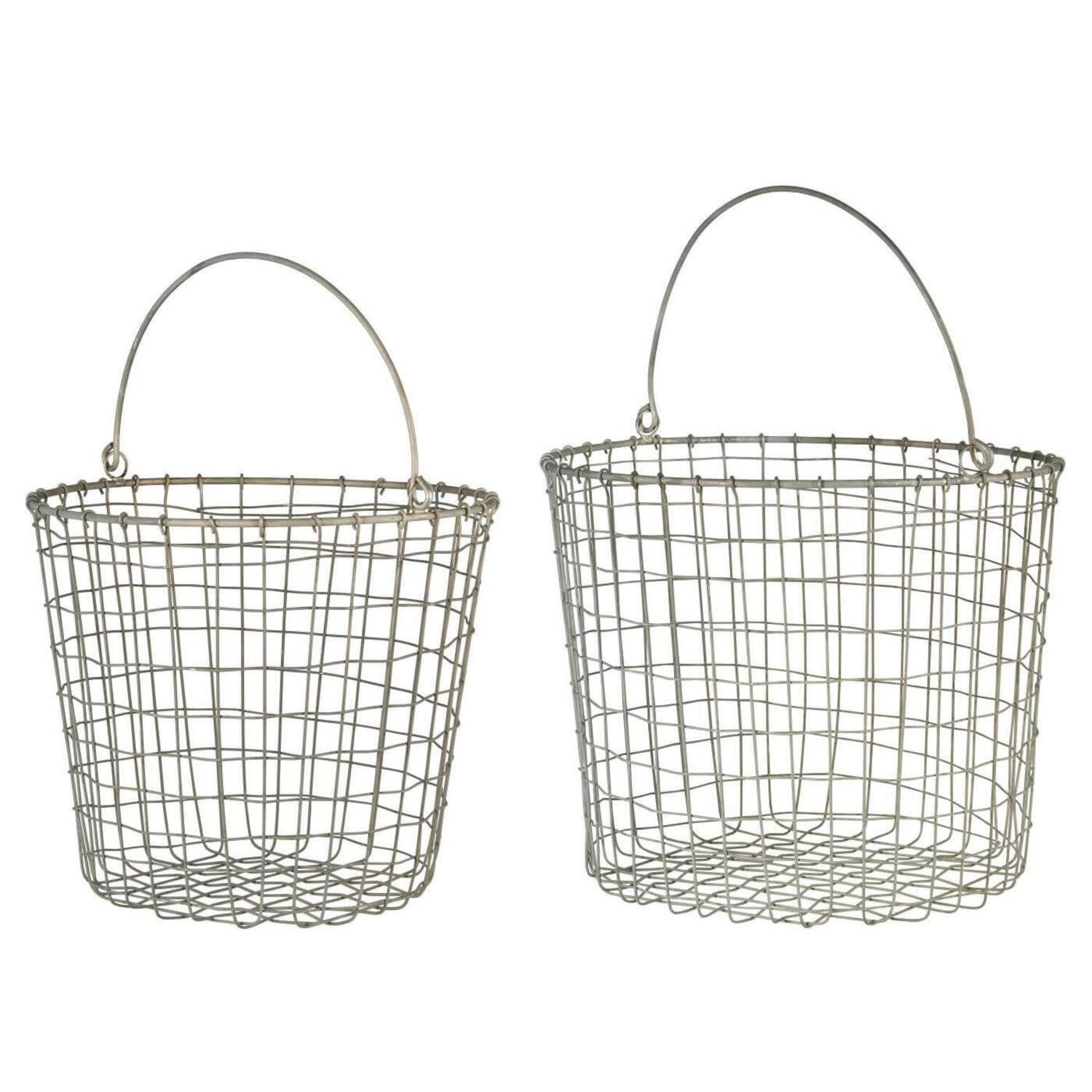 Korb mit Henkel - 32x27,5 cm (Silber)