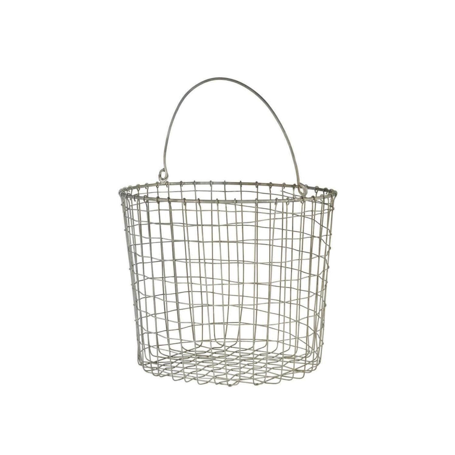 Korb mit Henkel - 32x27,5 cm (Silber)