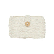 Gehäkelter Geldbeutel - 10,5x15 cm (Weiß)