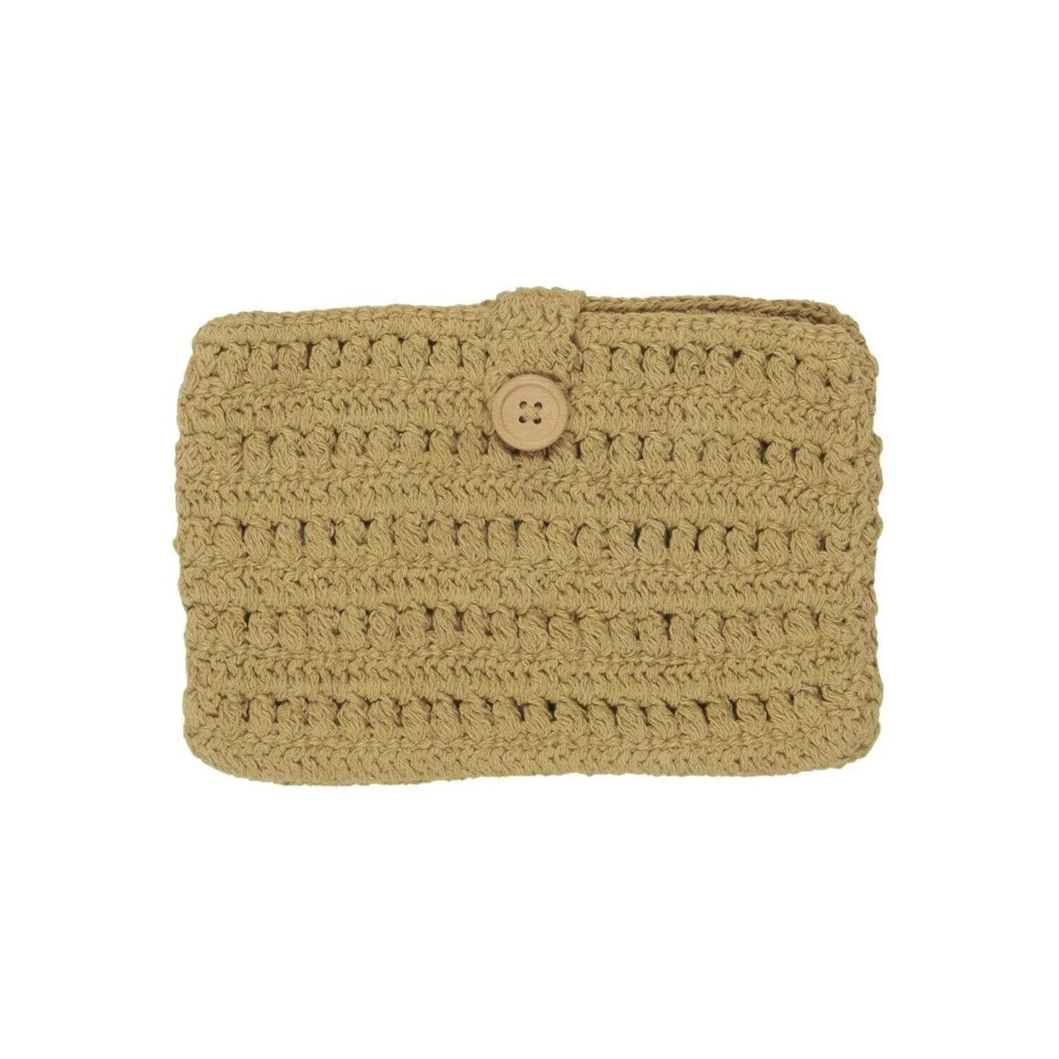 Gehäkelter Geldbeutel - 23x15 cm (Ocker)