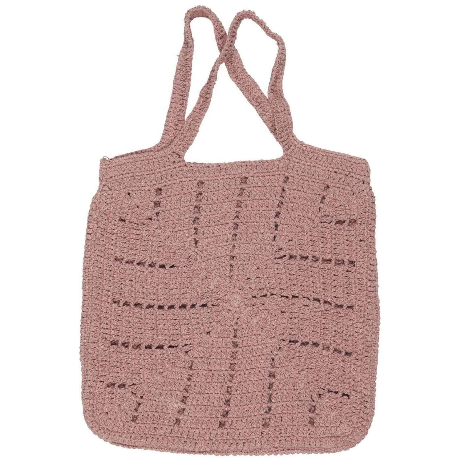 Gehäkelte Tasche - 40x40 cm (Coral Almond)