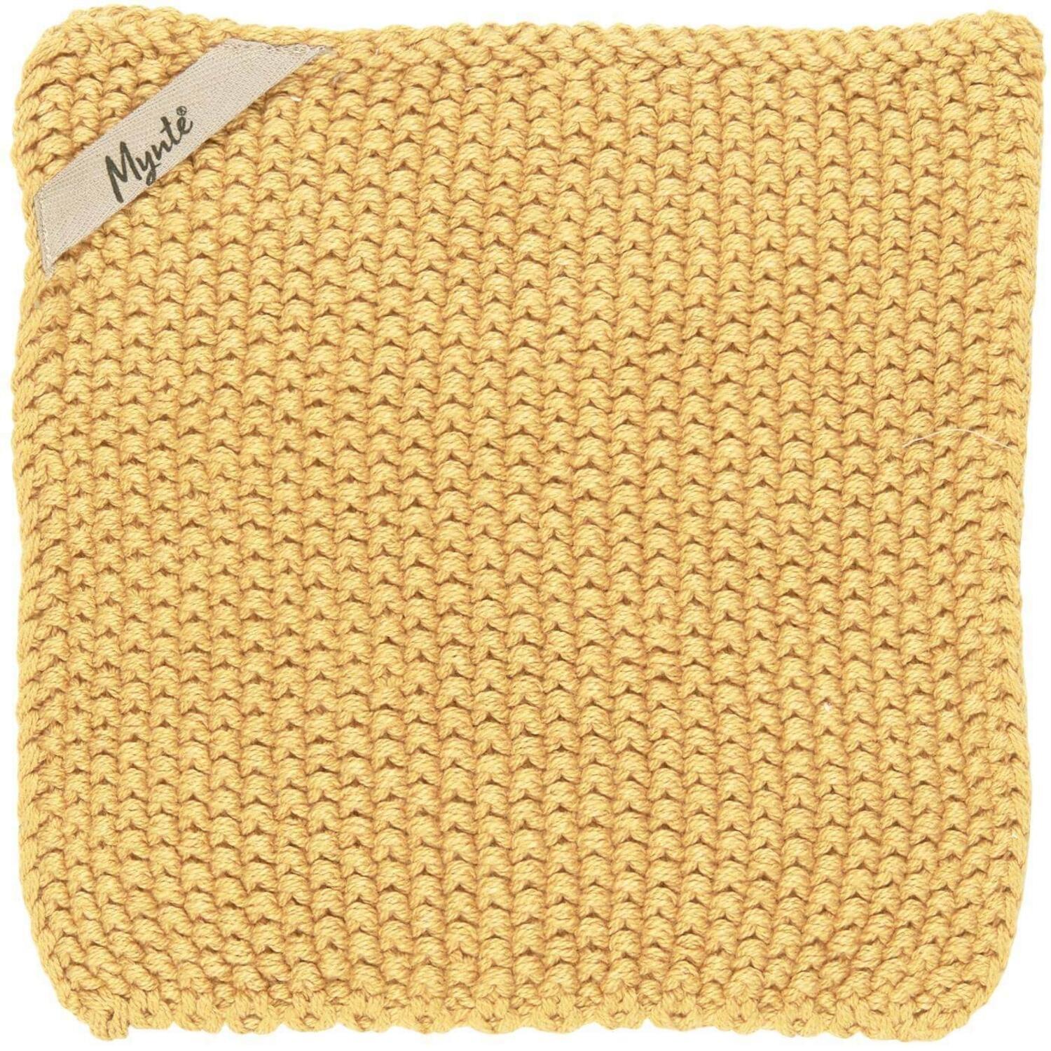 Gestrickter Topflappen "Mynte" - 22x22 cm (Wheat Straw)