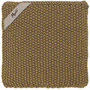Topflappen gestrickt "Mynte" (Honig)