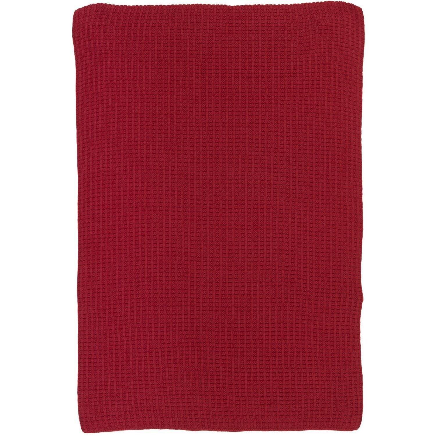 Handtuch gestrickt - 40x60 cm (Rot)