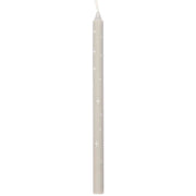 dünne Kerze mit Schneekristallen - ø1,3 cm (Grau/Weiß)