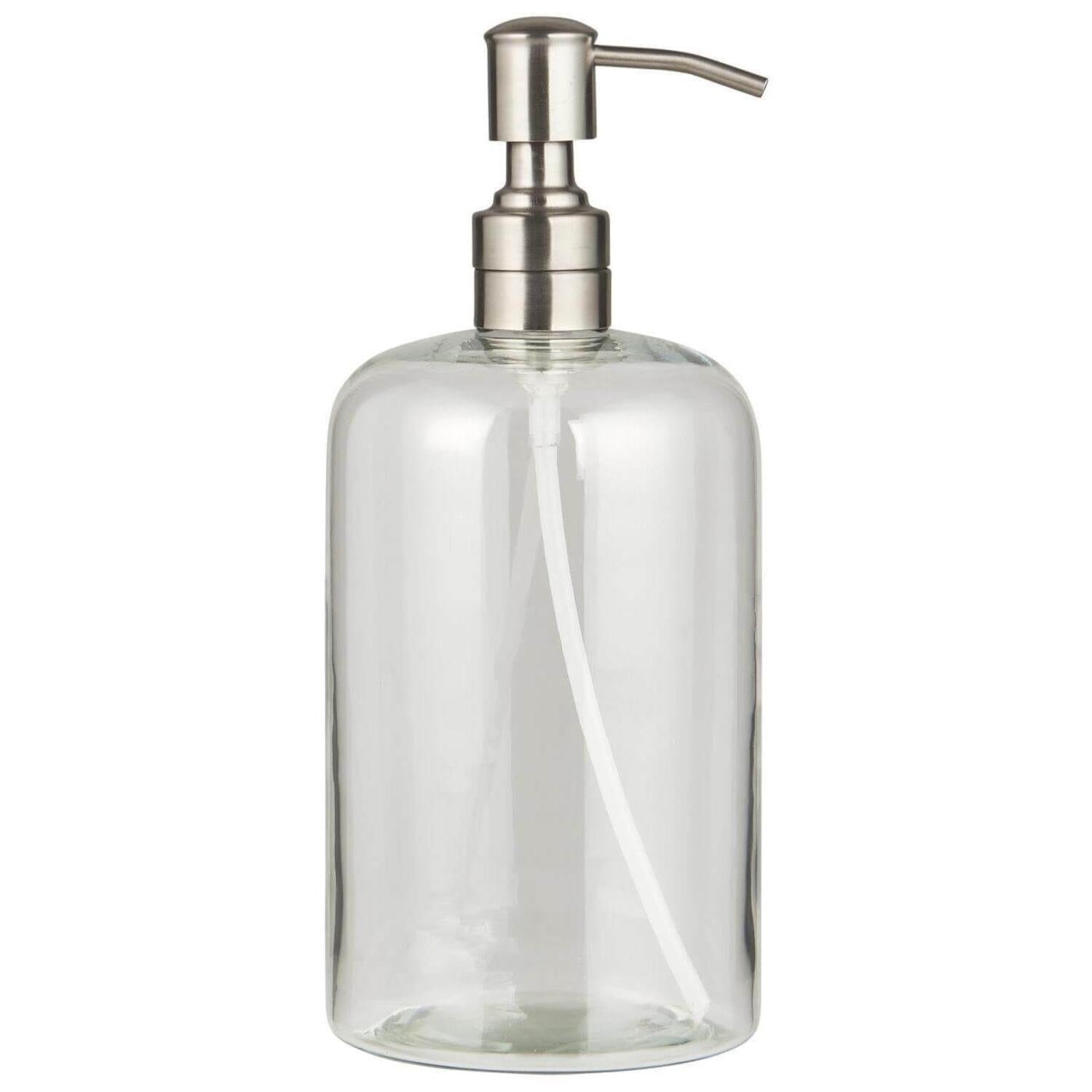 Seifenspender - 10x23 cm (Transparent/Silber)