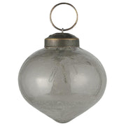Zwiebelförmige Weihnachtskugel "Bubbled" - 5,2x5,4 cm (Grau) Ib Laursen
