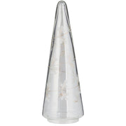Tannenbaum aus Glas (Transparent/Gold)
