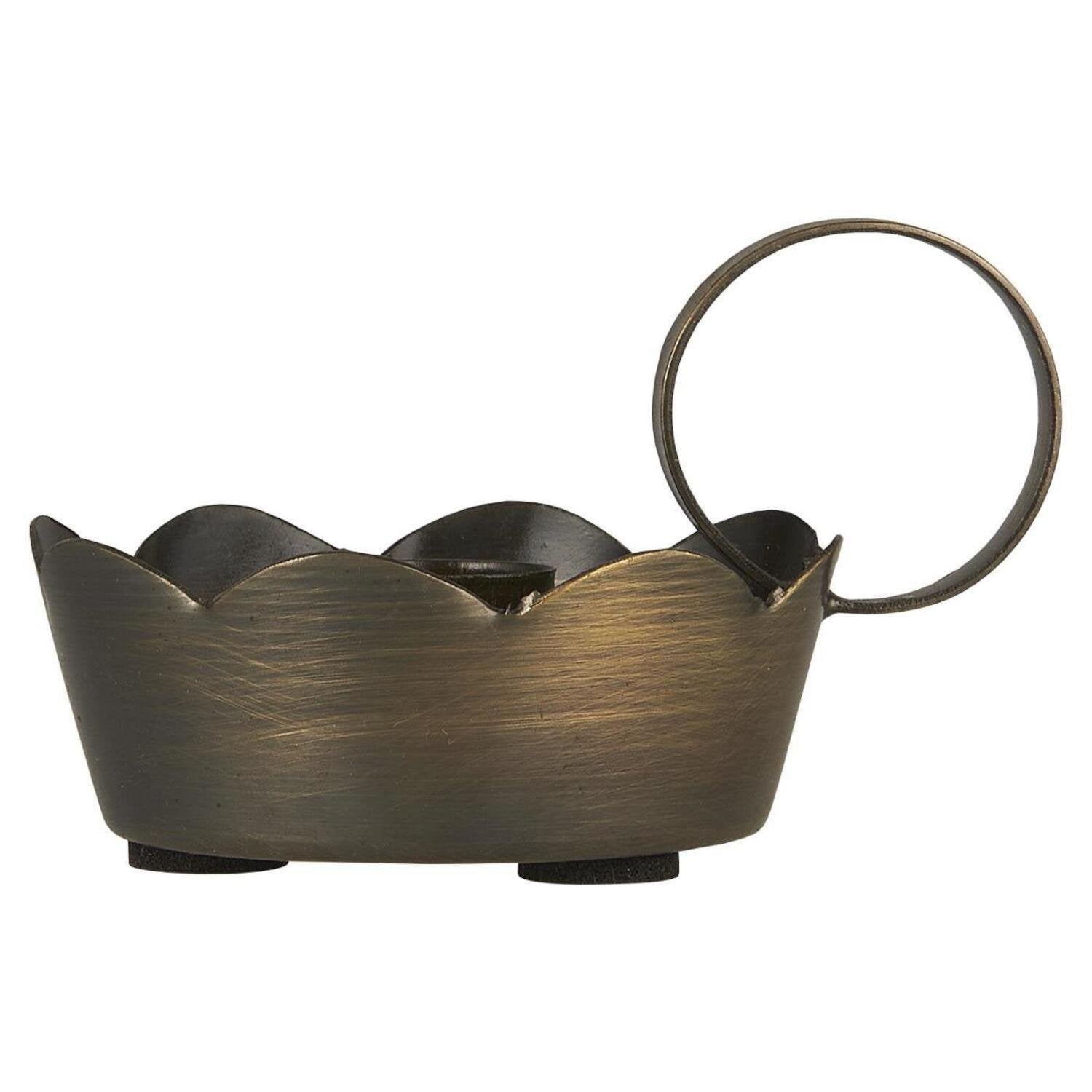 Kerzenhalter für Stabkerze - 8x6 cm (Metallic)