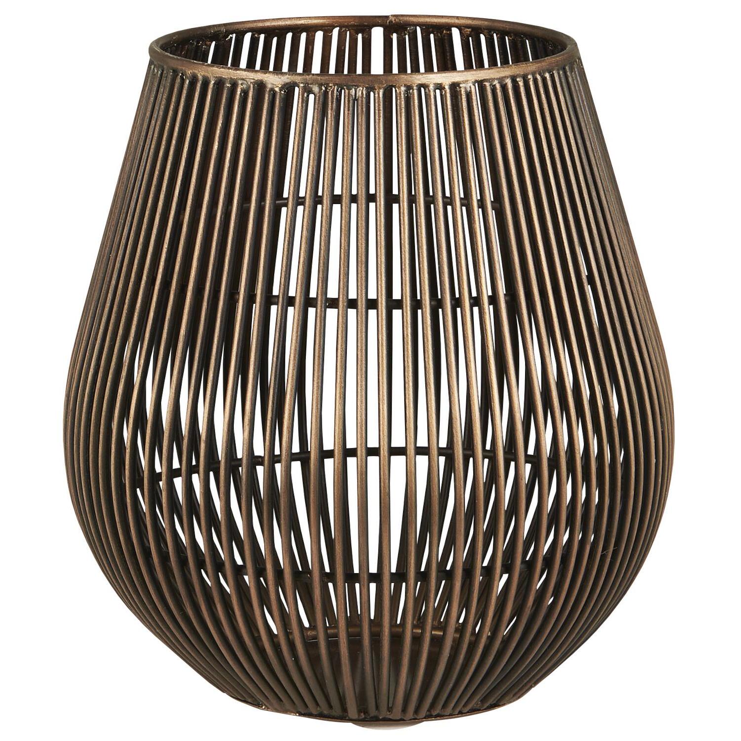 Laterne "Hurricane Helsinki" - 14x16,5 cm (Metallic)