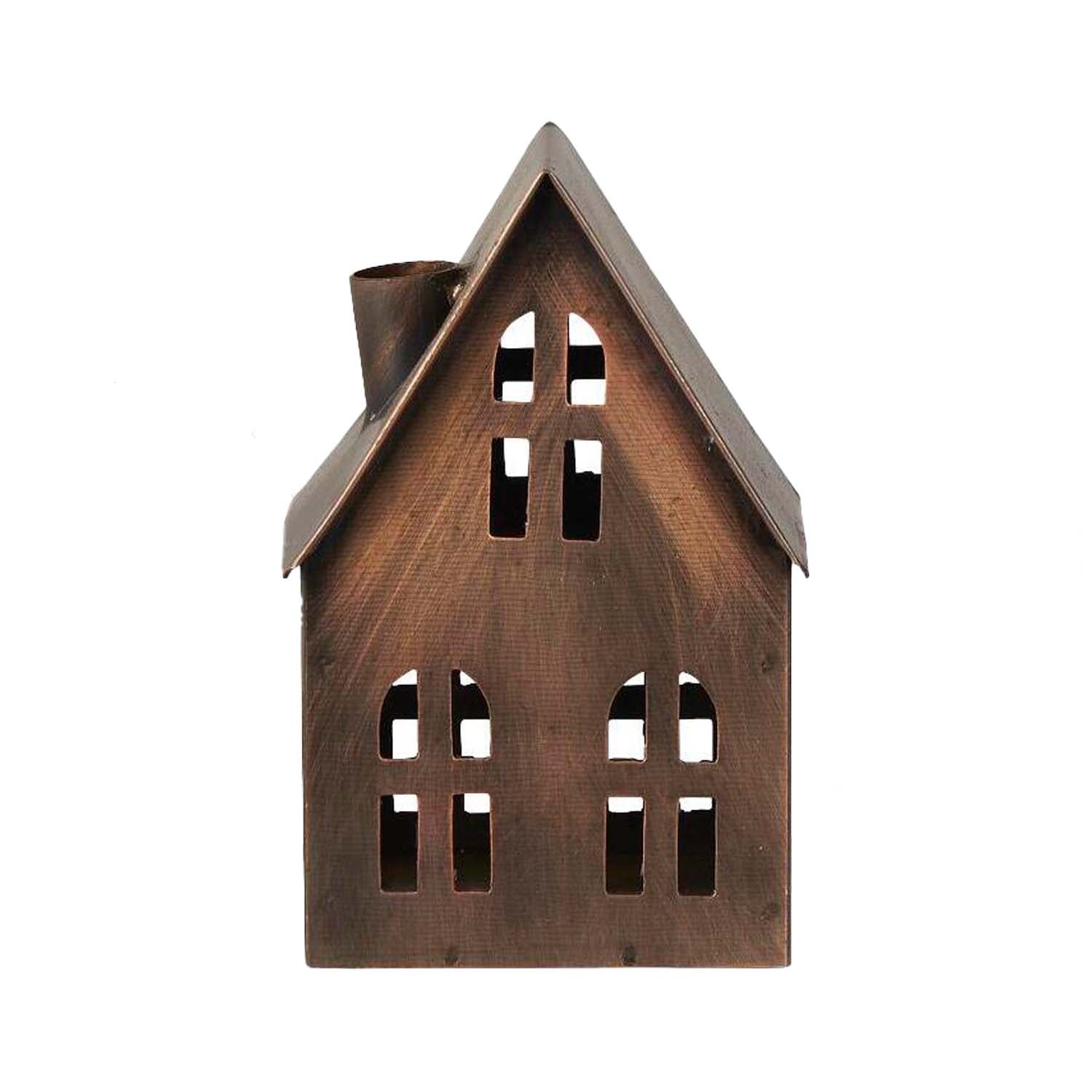 Kerzenhalter "Haus mit 3 Fenster" (Messing) Ib Laursen