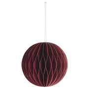 Weihnachtsschmuck zum Hängen "Schneeball" - 8x8 cm (Bordeaux) Ib Laursen