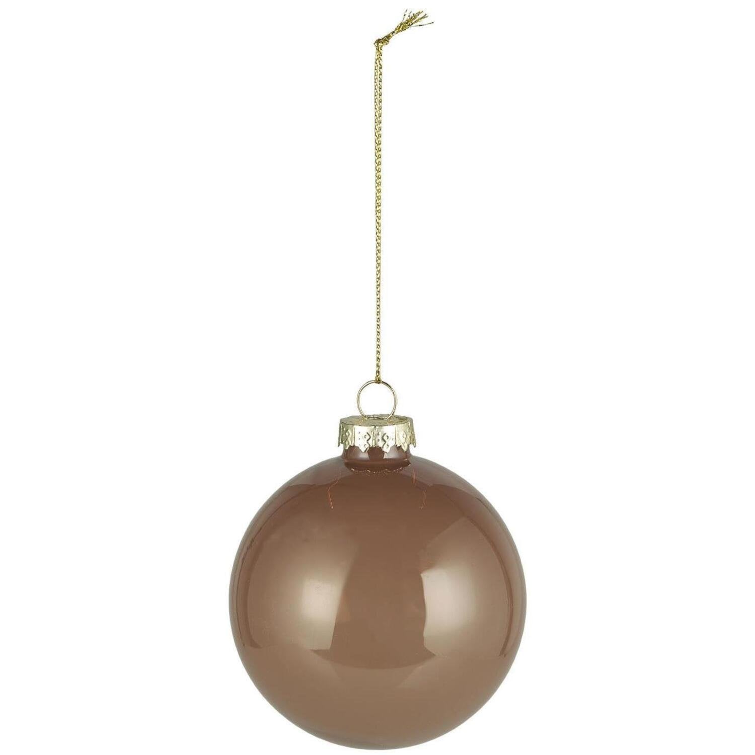 Weihnachtskugel für Tannenbaum - 8x8 cm (Braun) Ib Laursen