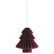 Weihnachtsschmuck zum Hängen "Baum" - 6,5x7 cm (Bordeaux)