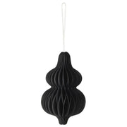Weihnachtsschmuck zum Hängen "Tropfen" - 6x10 cm (Schwarz)