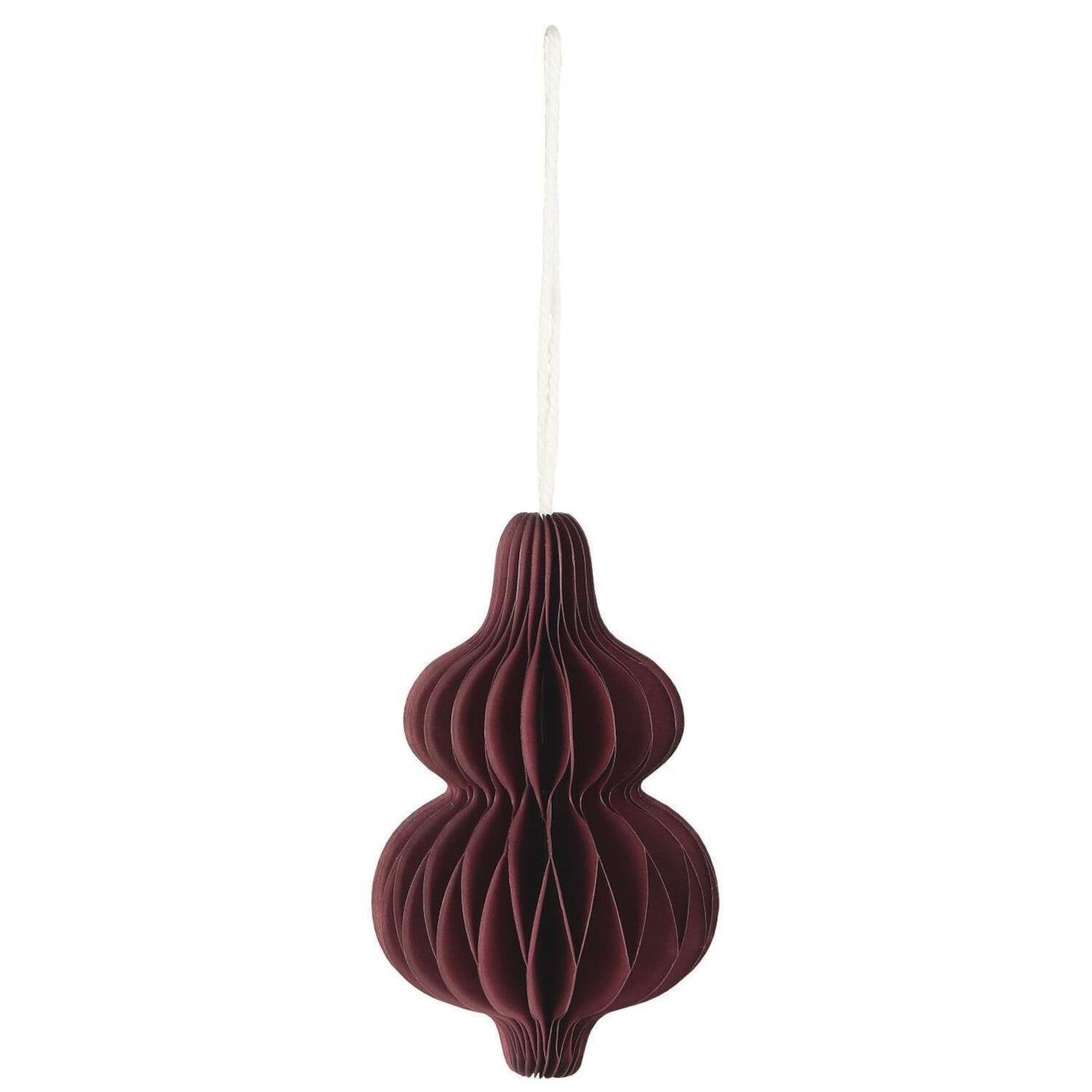 Weihnachtsschmuck zum Hängen "Tropfen" - 6x10 cm (Bordeaux) Ib Laursen