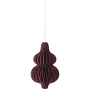 Weihnachtsschmuck zum Hängen "Tropfen" - 6x10 cm (Bordeaux) Ib Laursen