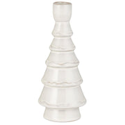 Kerzenhalter gerillt - 20,5 cm (Weiß)