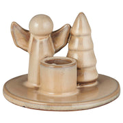 Kerzenhalter "Engel und Baum" (Beige)