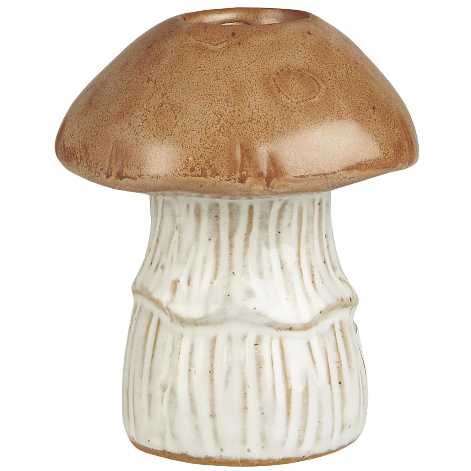 Kerzenhalter "Pilz" (Braun/Weiß) Ib Laursen