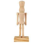 Dekofigur "Nussknacker mit viereckige Füße" - 21 cm (Natur)