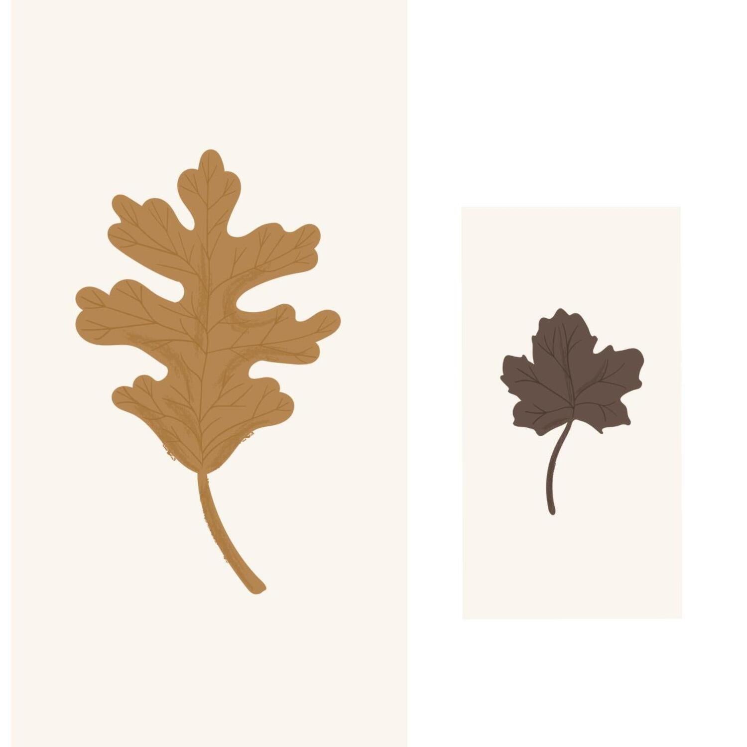 Papierservietten "Fall Leaves" - 16 Stück (Gelb/Braun)