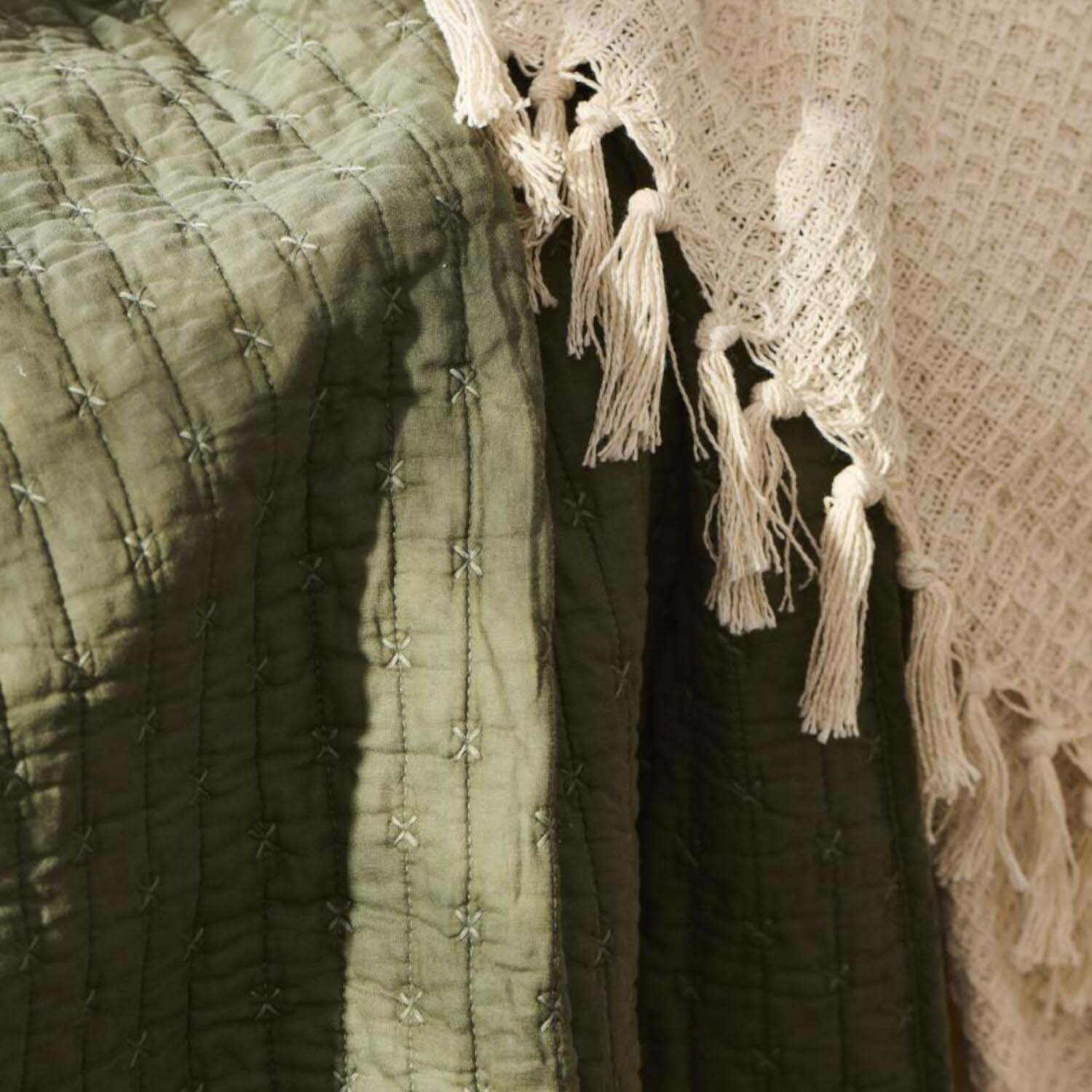 Quilt - 180x130 cm (Olive)