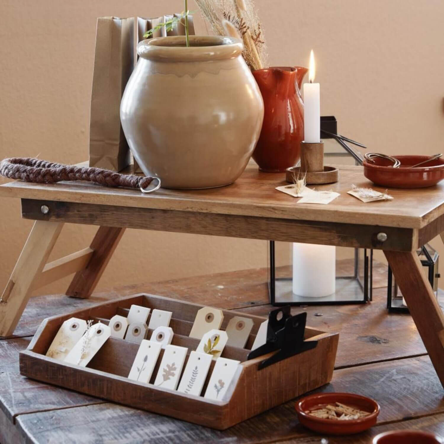 Holz-Display "UNIKA Shaker" 35x24x7 cm (Natur)