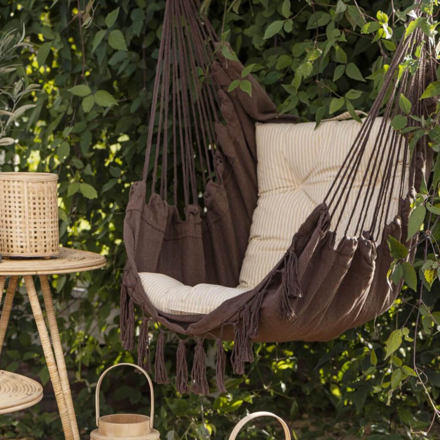 Hängesessel mit Quasten (Braun)