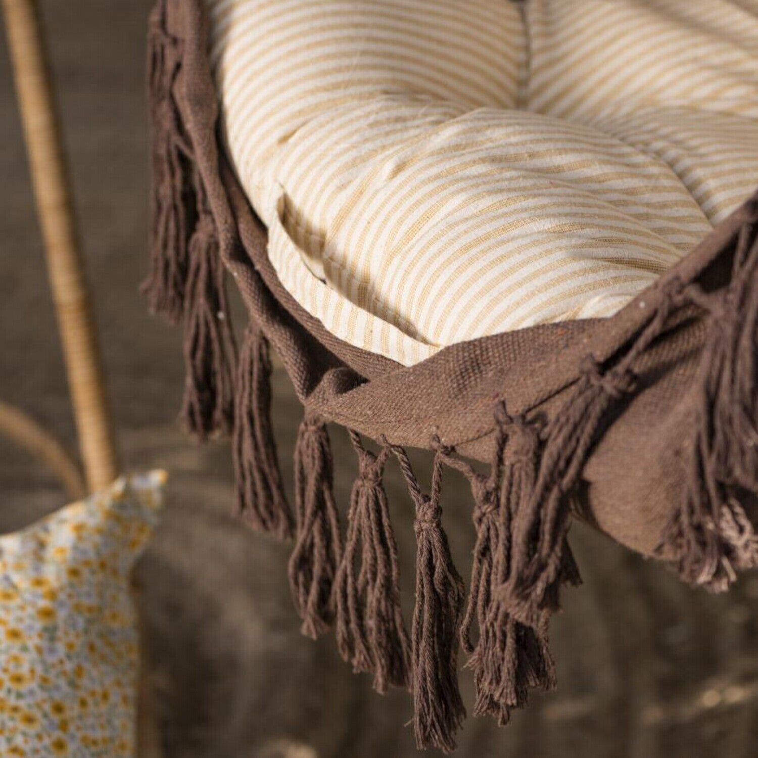 Hängesessel mit Quasten (Braun)