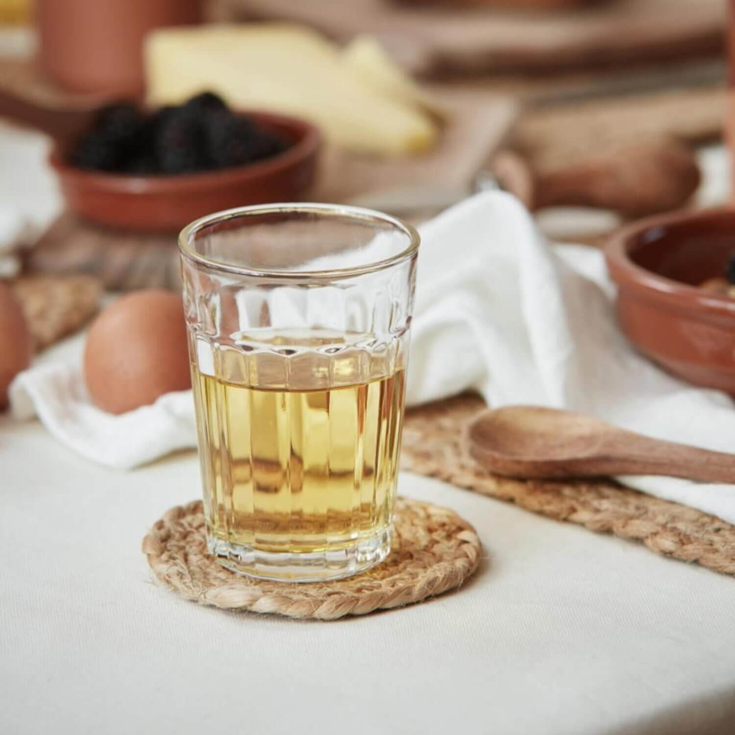 Untersetzer für Gläser & Flaschen - 10 cm (Natur)