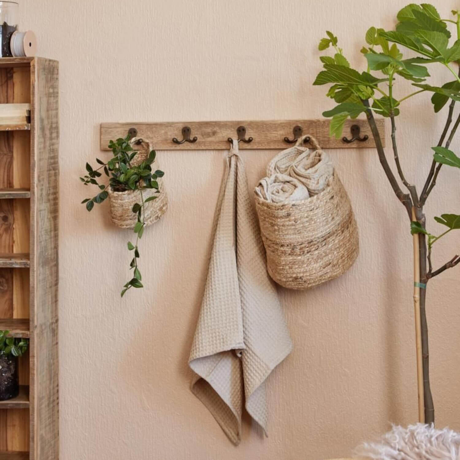 Korb mit Henkel - 23x23 cm (Natur) Ib Laursen