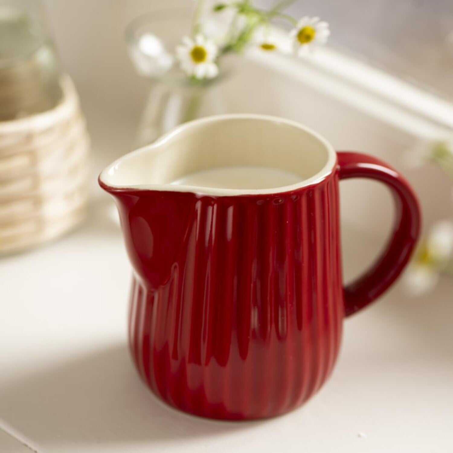 Milch- und Sahnekännchen "Mynte" (Strawberry)
