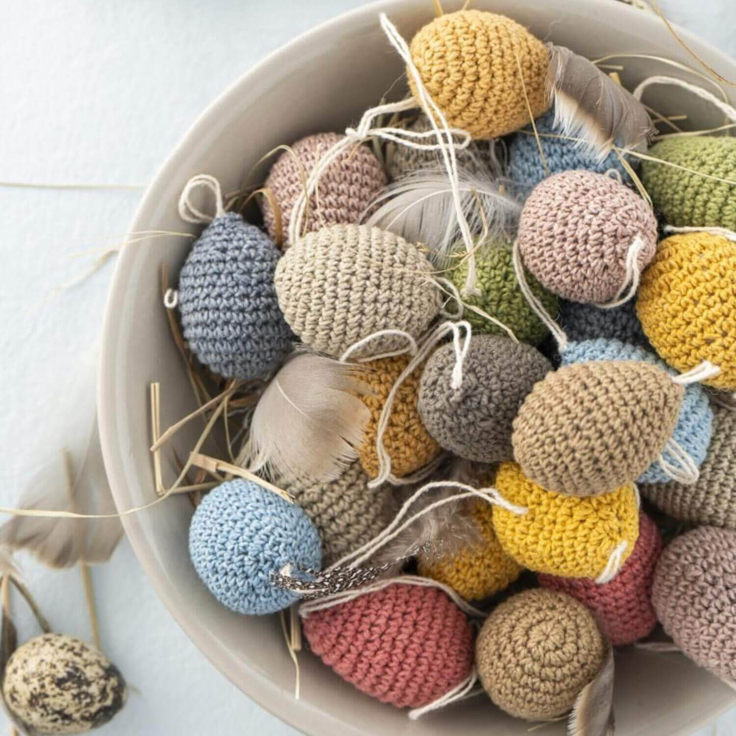 Osterei im 5er-Set - 3x4,5 cm (Grau/Braun/Beige/Hellbraun/Grün)