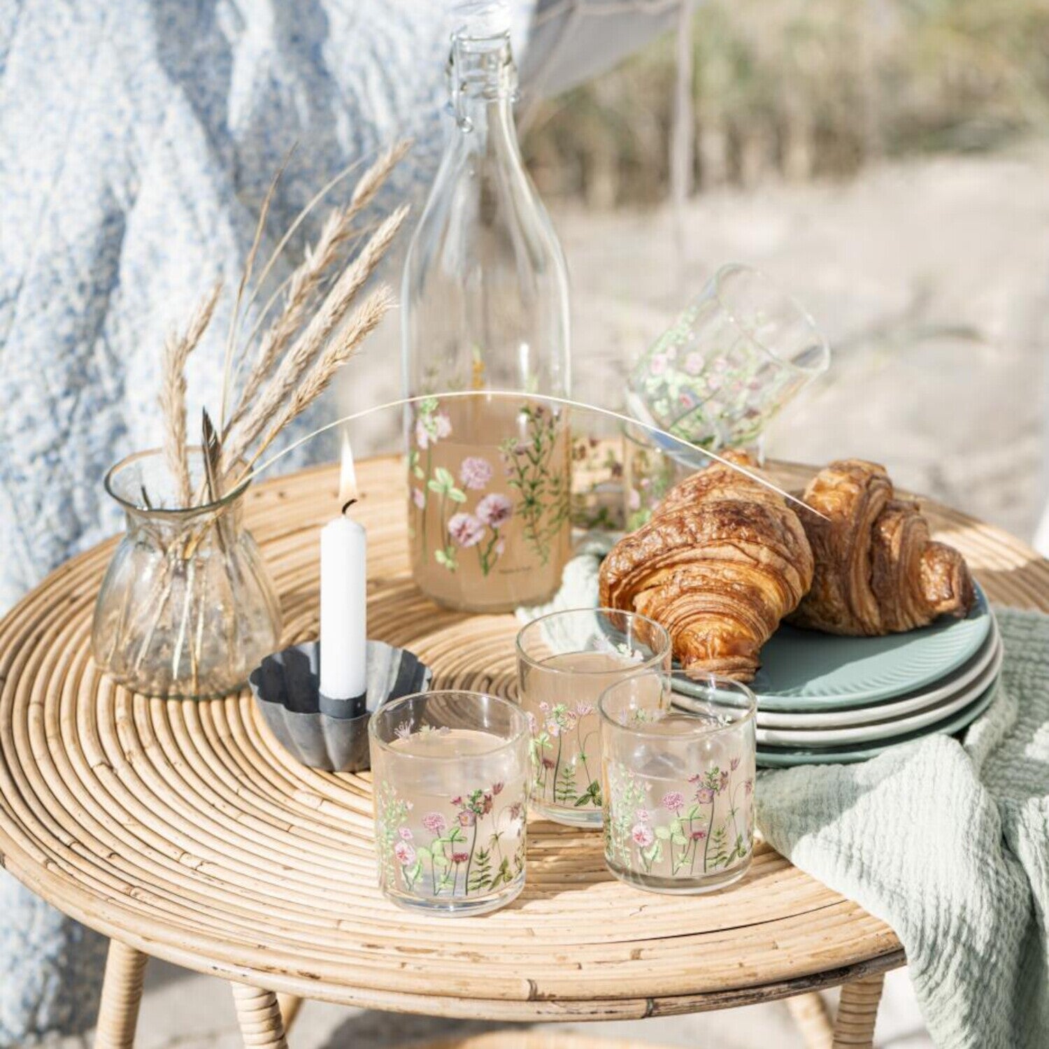 Flasche mit Bügelverschluss "Summertime" (Transparent/Bunt)