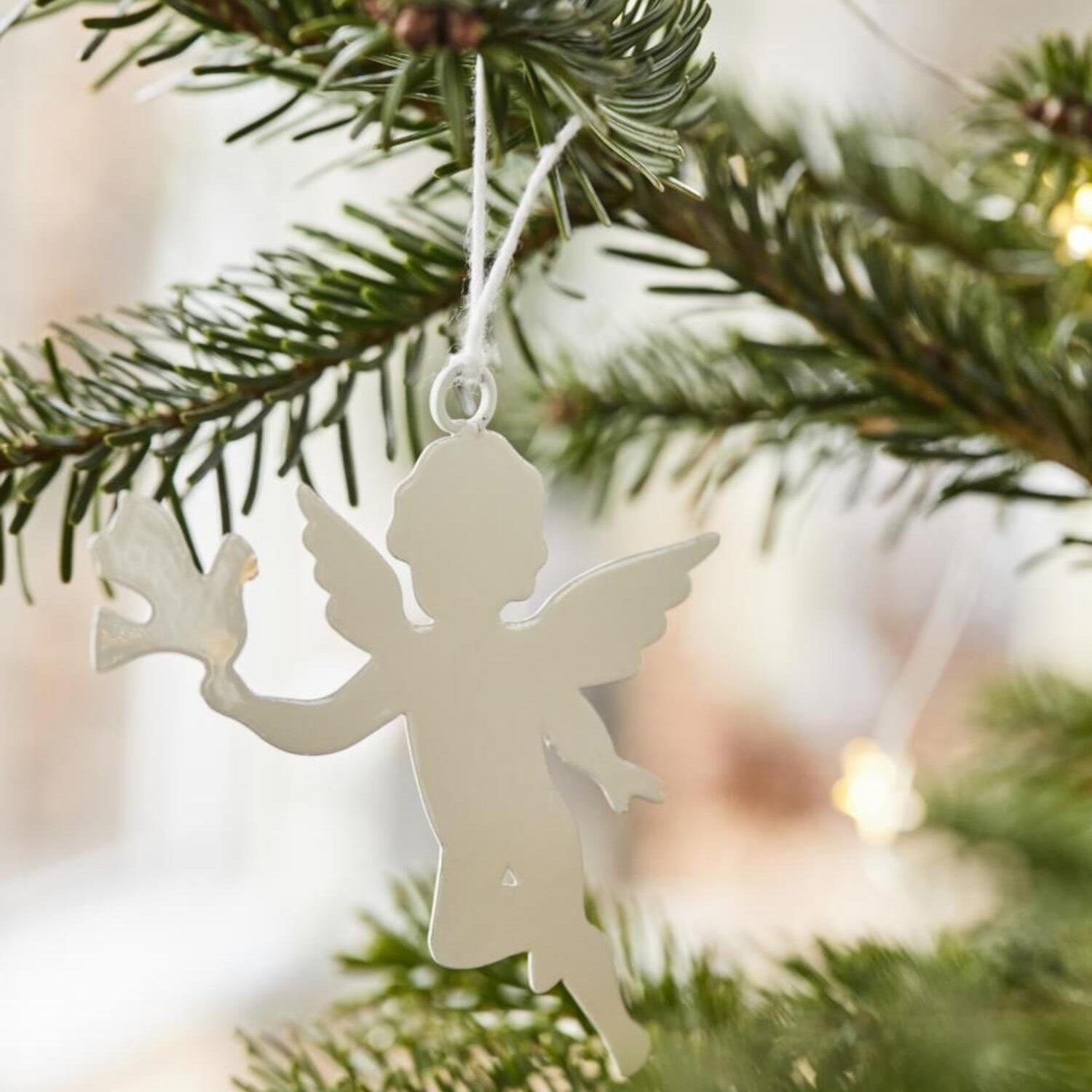 Anhänger Engel "My Nostalgic Christmas" im 6er-Set (Creme)