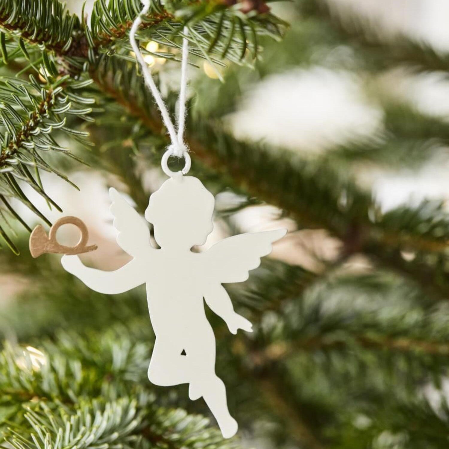 Anhänger Engel "My Nostalgic Christmas" im 6er-Set (Creme)