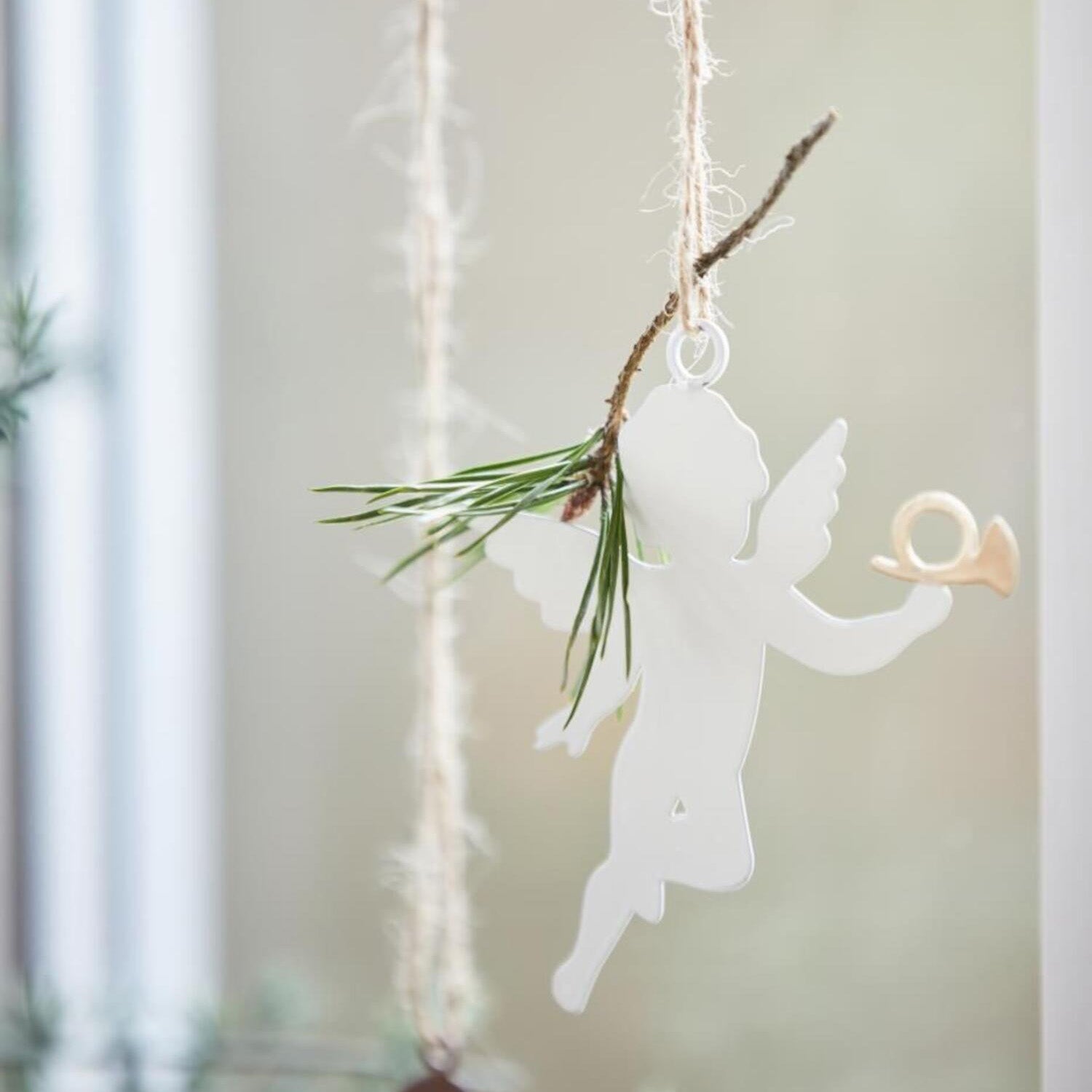 Anhänger Engel "My Nostalgic Christmas" im 6er-Set (Creme)