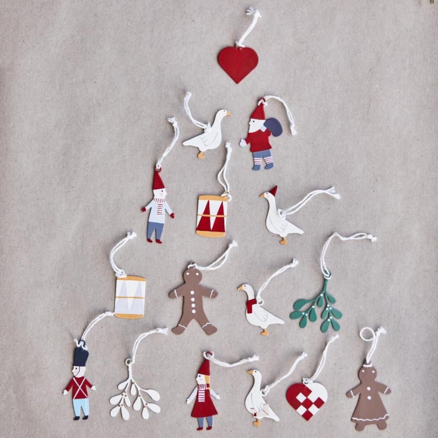 Weihnachtsdeko Trommel zum Hängen im 2er-Set "My Nostalgic Christmas"