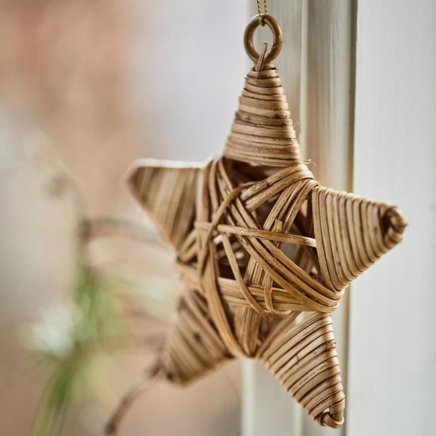 Weihnachtsdeko Stern "Cane" - 14x15 cm (Natur)