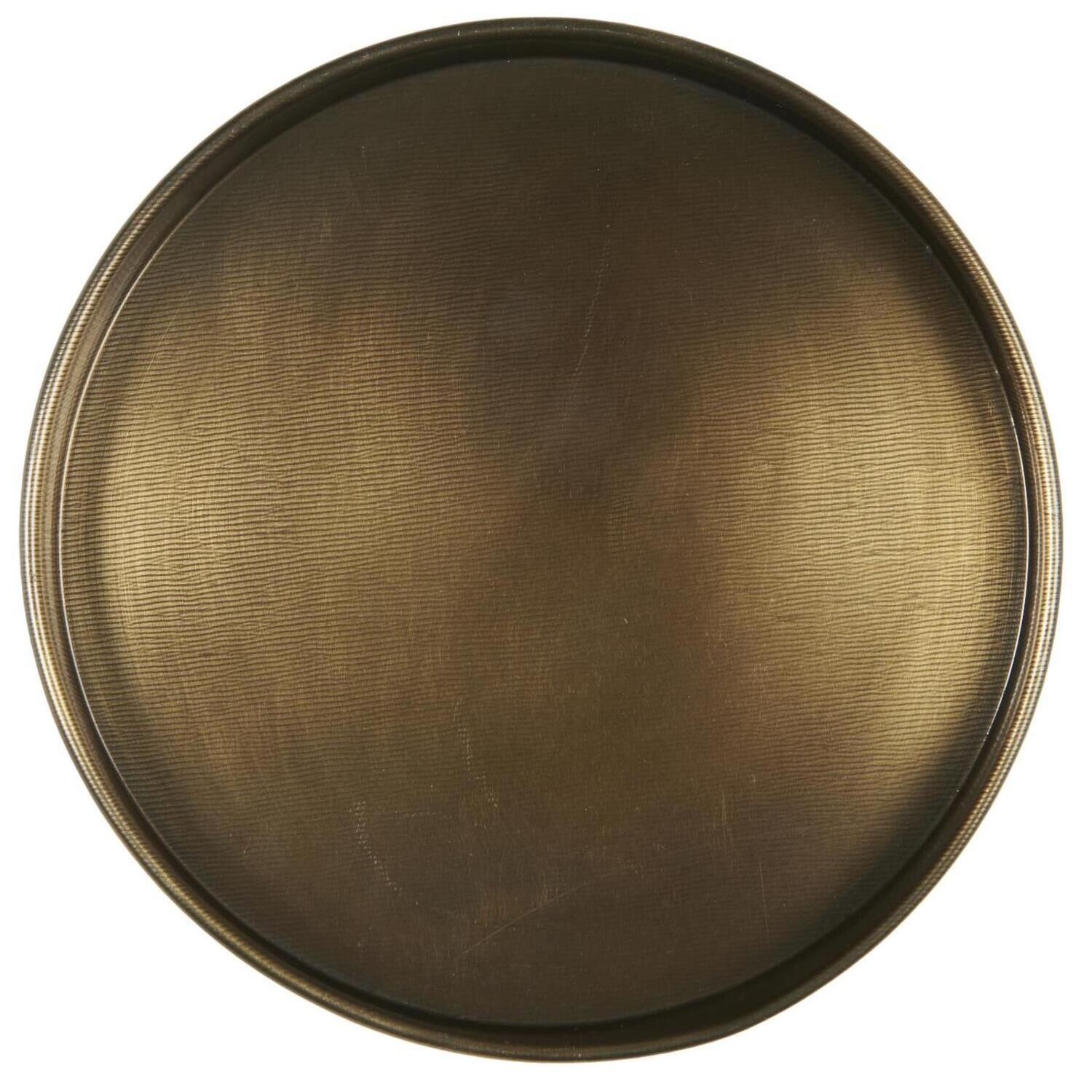 Kerzentablett mit Kante - ø 15,7 cm (Gold)